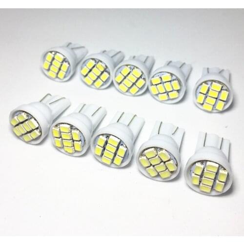 100pcs W5W car parking light 8 SMD 1210 T10 LED auto Dashboard Indicator Lamps W5W 2825 158 192 168 Wedge Bulb LED DC 12V