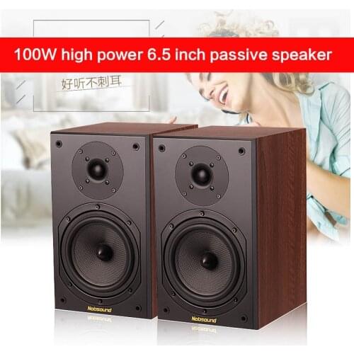 100W High-power 6.5-inch Bookshelf Speaker Home Theater HiFi High-fidelity Audio NS-602 Passive Audiophile Desktop Front Speaker