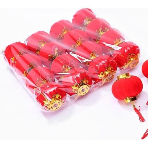 16pcs/pack) Round red Chinese Lantern paper lanterns Chinese New Year decoration Wedding Party Decorations Mini Layout Lantern