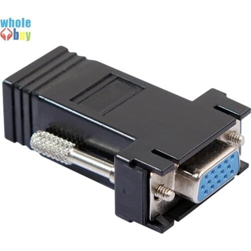 300pcs/lot Female VGA To RJ45 Connector Video Extender Computer Laptop Accessories Desktop PC Parts for Macbook
