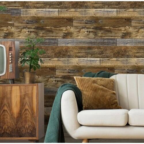 3D Wood Wallpaper for Living Room Bedroom Decor Peel and Stick Wall Papers Home Decor Wall Stickers Self Adhesive Contact Paper