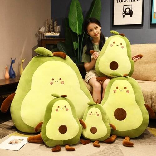 50-150cm Large Avocado Plush Toy Sleeping Pillow Cute Doll Birthday Gift Girl Boy Living Room Kids Bedroom Decorative Cushions