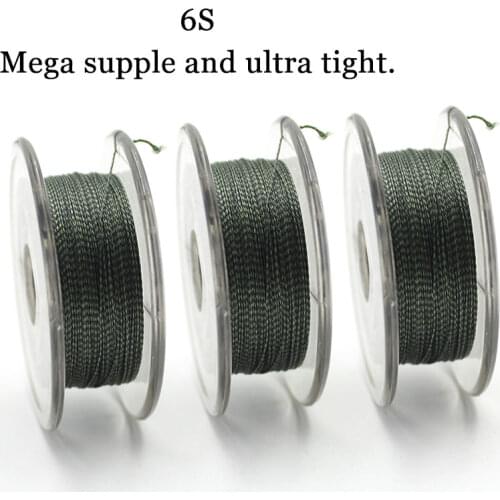 50m Fishing Carp Uncoated Braided Soft Hooklink Tightly Hair Rig Accessories Carp Fishing Line For Carp Coarse Fishing Tackle