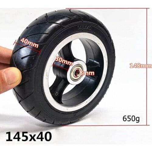 6 Inch Electric Scooter Solid Tire 145X40mm Rubber Solid Wheel With Solid Tire Wheel Hub Widened Rear Wheel