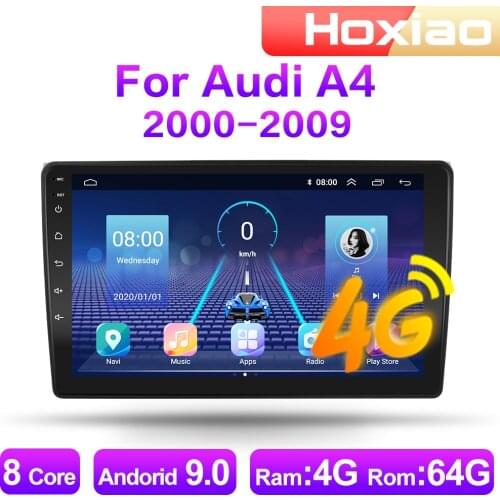4 G Android 9 2din Car Radio Multimedia Video Player For Audi A4 2000 2001 2002 2003 2004 2005-2009 Navigation GPS audio 2 DIN
