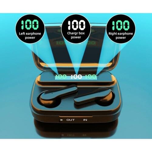 30pcs 209 TWS Bluetooth Earphones with Microphone Wireless Headphones Stereo V5.1 Touch Control Power Bank Led Display Headset