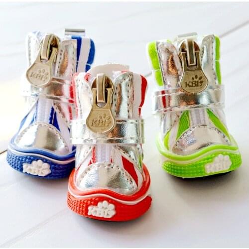 Sliver Edge Pet Boots For Dogs Autumn And Winter Strpied Canvas Cat Shih Tzu Chihuahua Paw Protector Out Walking Shoe Accessory