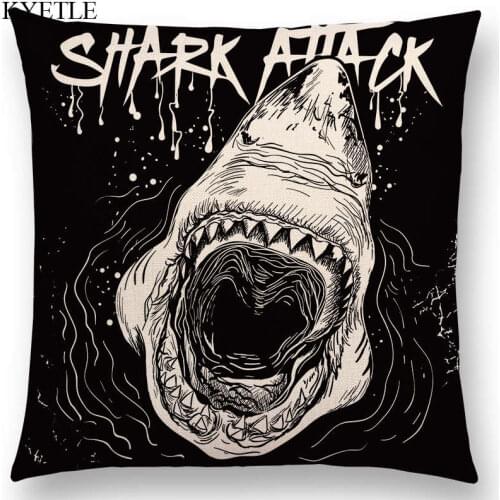 Retro Rock Punk Free Power Sport Shark Guitar Anchor Eagle Sailing Motorcycle Surfing Wings Cushion Cover Colorful Pillow Case