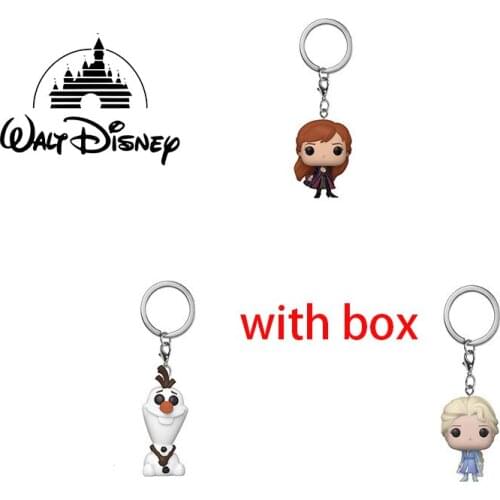 Disney Frozen 2 Stitch Toy Keychain Elsa Anna Olaf The Avengers Iron Man Black Panther Captain America Collectible Model Gift
