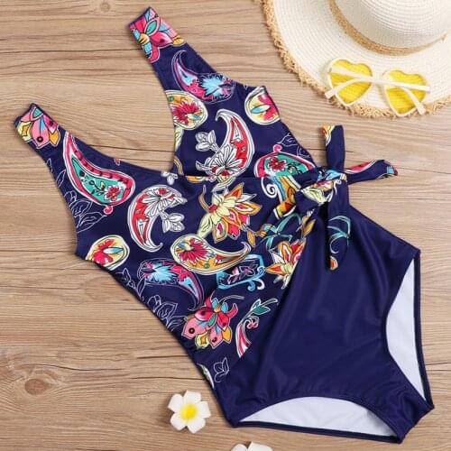 Sexy Print Large Size Swimwear Female Plus Size One-Piece Swimsuit Push Up For Beach Pool Swim Body Swimming Bathing Suit Women