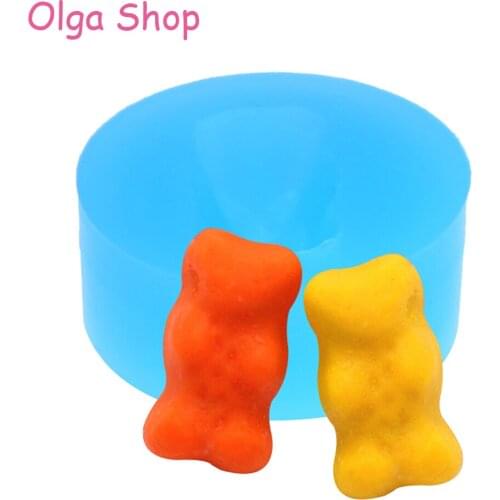 KYL027 19.3mm 1Pc Kawaii Gummy Gummi Bear Candy Silicone Mold - Food Safe Oven Safe Bear Chocolate Mold, for Resin Clay Jewelry