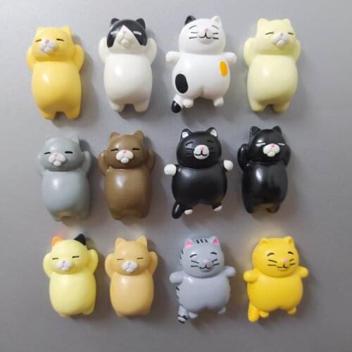 Cat Pattern Refrigerator Magnet Stickers, Beautiful Cat-shaped Home Refrigerator Decorations, Decorative Stickers ( 1 set )