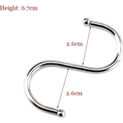 Metal S Hook Display Rack Tool Hangers Poster Strip S Hook Hanger Hat Coat Hanger S Ring Curtain Towel S Wing Cooker Hook