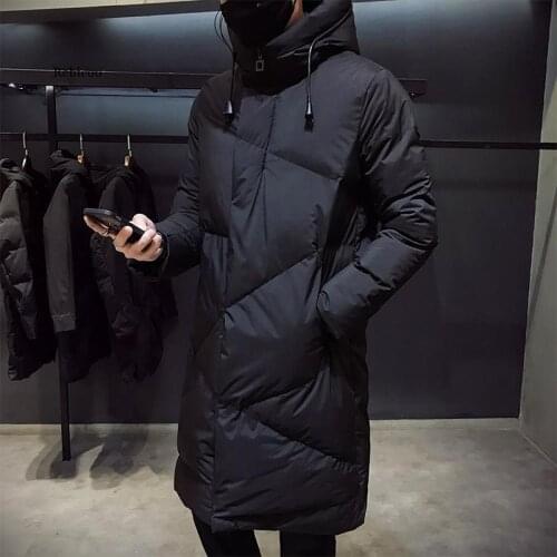 Fashion Winter Jacket Men Brand Clothing New Parka Men Thick Warm Long Coats Men High Quality Hooded Jacket Black 5Xl