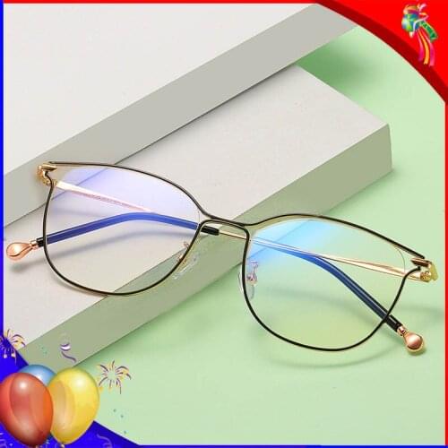 Fashion Cat Eye Computer Gaming Working Anti Blue Radiation Glasses Office Women Men Alloy Frame Eyeglasses Blue Blocking Eyewea