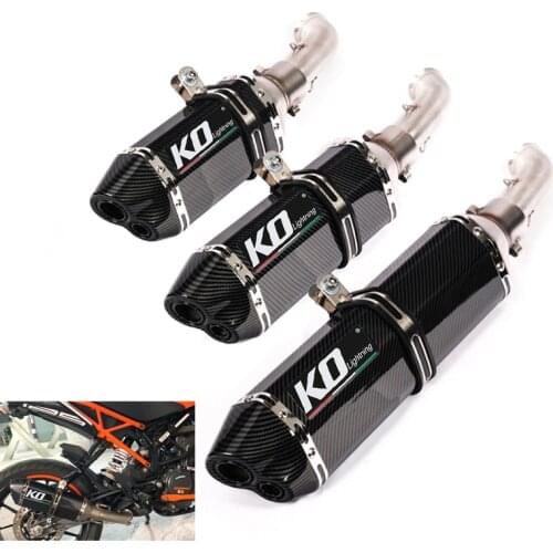 Motorcycle Exhaust Pipe Two-outlet Muffler Mid Link Tube Connect Slip On Modified For Duke 125 250 390 RC390 2017 2018 2019 2020