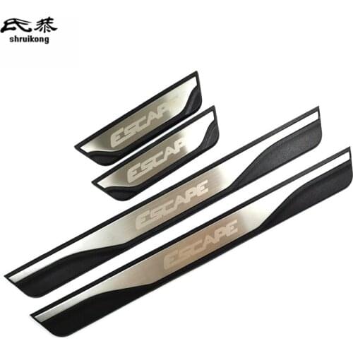 ABS Stainless Steel Door Sill pedal Scuff Plate 4pcs/lot for 2017-2020 Ford ESCAPE car accessories