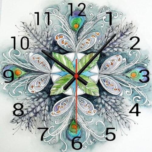 Wall Clock Lime Modern Kitchen Clock Watch Home Decor Living Room Flower Clock motion Wall Art Timepieces