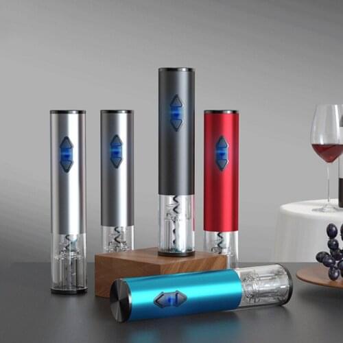 Stainless Steel Electric Wine Opener Automatic Electric Wine Bottle Corkscrew Opener with Light with Tin Foil Cutter for Wine