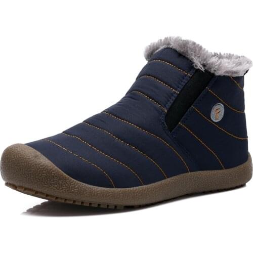 2020 New Ankle Boots For Men Snow Boots Plush Warm Winter Boots Waterproof Winter Shoes Casual Men Shoes Plus Size Free Shipping