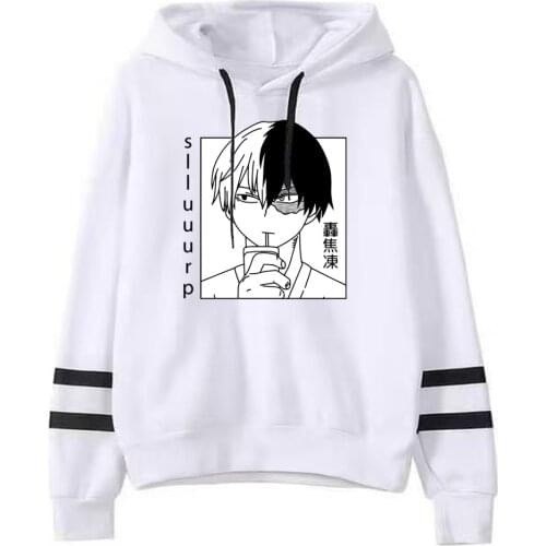 2021 New Arrival Boku No Hero Academia Shoto Todoroki Hoodie Long Sleeve Pullovers Tops Unisex Clothes