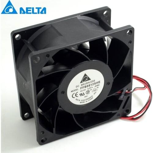 New FFB0812SHE 12V 0.87A 8cm 80mm 8038 dual ball bearing cooling fan violence for Delta 80*80*38mm