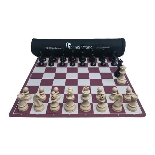 New Chess Chess set 95 mm-650g-Double Vezirli Strategic Mind Game Brain Teaser Developer Traditional Each Age suitable