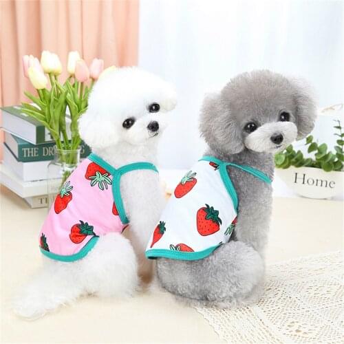 Dog Clothes Puppy Chihuahua Pets Clothing for Small Medium Dogs Vest Fruit Strawberry Dogs Costume Ropa Perro Yorkshire