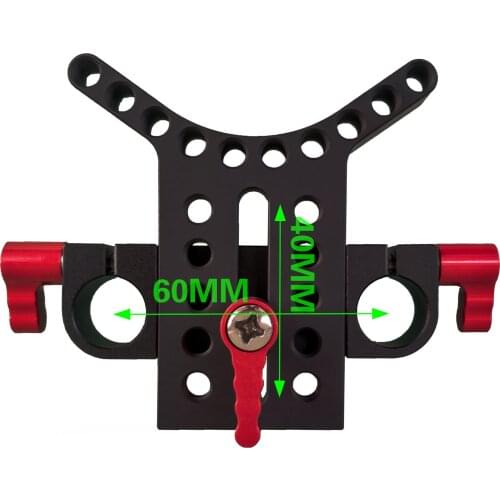 Rising Lens Support Rod Clamp fr 15mm Rod Support System Camera Rig Follow Focus