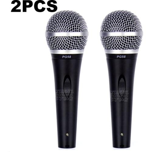 2PCS PG58 Professional Switch Handheld Mic Dynamic Microphone For PGA58 PGA 58 Karaoke Audio Mixer DJ Bar Sing Home Party Speech
