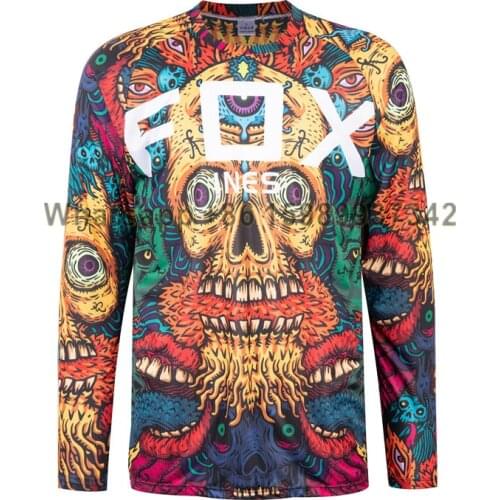 Camiseta de manga larga para hombre, Jersey de manga larga para ciclismo de montaña, DH, MX, ATV, Dirtbike, de vuelo, Fox 360