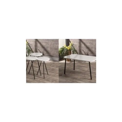 Modern Zigon coffee table And Medium coffee table Set Kr Metal White coffee tables table basse furniture living room table