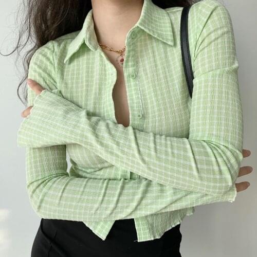 Женские рубашки в клетку Sueters De Mujer China At AliExpress