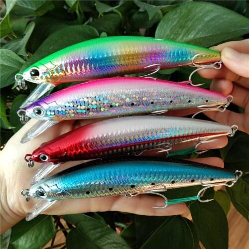 Swolfy 4pcs/lot 14cm 60g minnow fishing lure 3D Eyes sinking Artificial bait peche hard fishing lure
