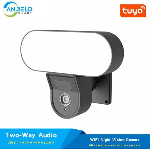 New Smart Tuya 18W Floodlight WiFi Camera 1080P 2MP PIR Detection Two-Way Audio Night Vision LED Light Camera for Home Security