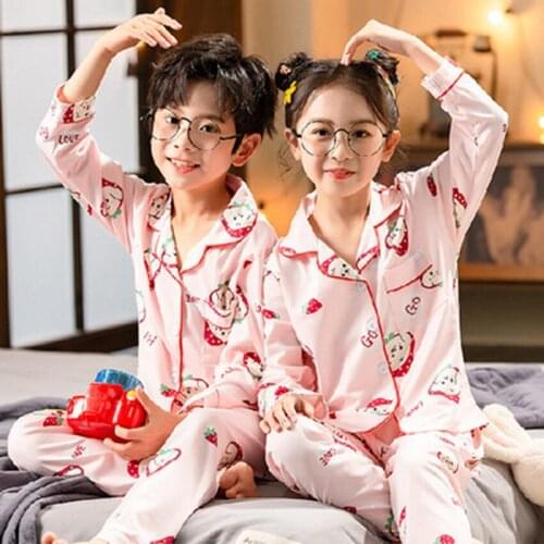 Spring Autumn Baby Girls Pajamas Clothes Sets Boy Pyjamas Kids Homewear Cotton Nightwear Childrens Indoor Clothing Pijamas Suit