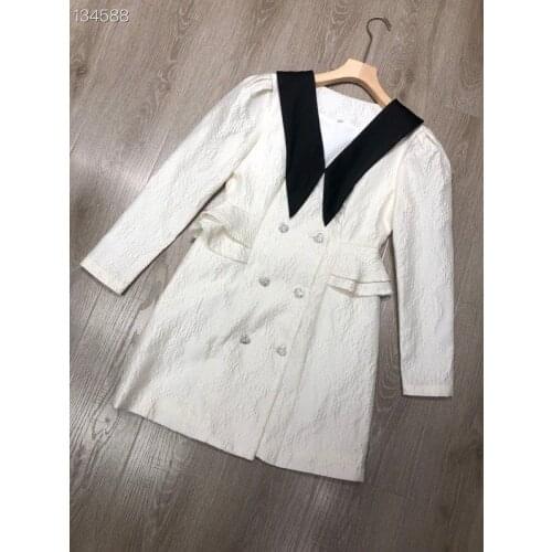 Zk546 High quality New Fashion Women 2021 spring Dress Luxury famous Brand European Design party style dress