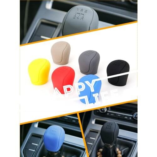 1PC Car-styling Manual Universal Interior Decoration Grips Case Silicone Cover Car Handbrake Gear Head Shift Knob for Ford Focus