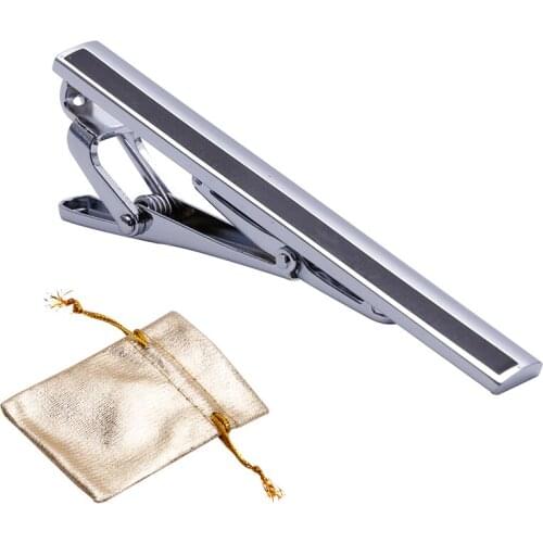 1PCS Stainless Steel Exquisite Tie Bar Clip ,Polished Gold Tone, 2.3Inches