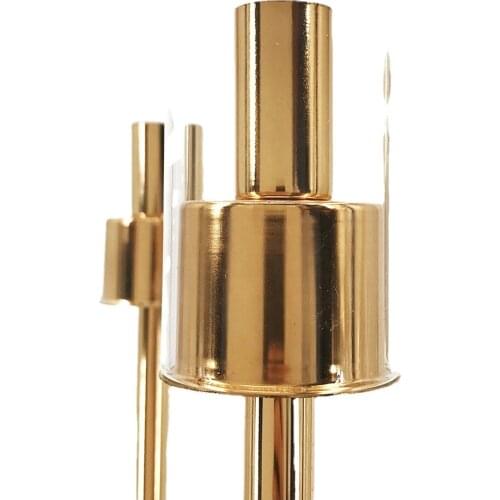 10 Heads 120cm Tall Gold Metal Square Base Candle Holder with Glass Lampshade Wedding Home Decor Metal Candlestick