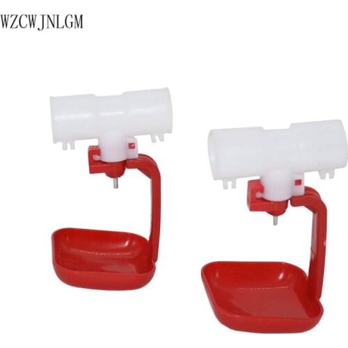 Poultry supplies automatic drinking fountain chicken drinking bowl and red mouth farm poultry drinking water system 50pcs