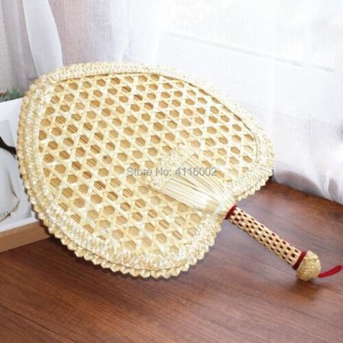 50pcs New Summer Chinese Handicraft Palm Leaves Fans Handmade Weaving Fan Decol Mosquito repellent