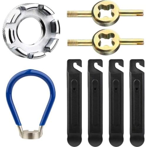 8 Pcs Bicycle Spoke Wrench Bike Spoke Key Spanner Spokes Key Bike Spanner Spoke Tool for Repairing Bicycle Vehicle Spoke