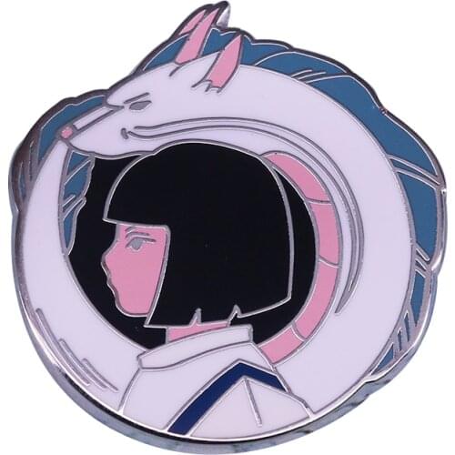 Haku brooch anime fans flair addition