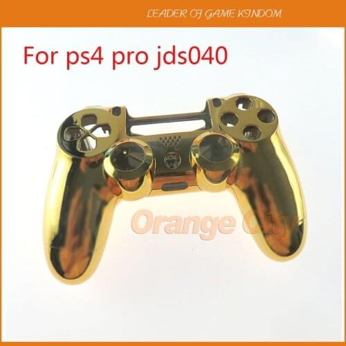 1pc JDS040 JDM040 Chrome Plating Housing Shell Cover Case without Button Mod Kit For Playstation 4 Pro for PS4 pro v2 controller