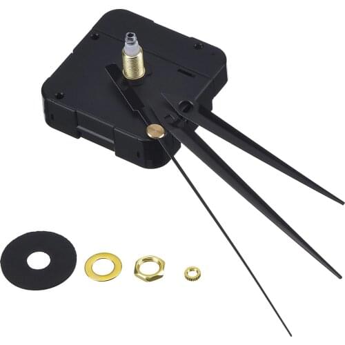 DIY High Torque Clock Mechanism 3/ 10 Inch Maximum Dial Thickness 4/ 5 Inch Total Shaft Length Black