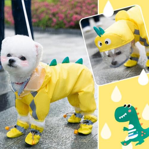Pet Dog Raincoat The Dog Face Pet Clothes Jumpsuit Waterproof Dog Jacket Dogs Water Resistant Clothes for Dogs Pet Coat