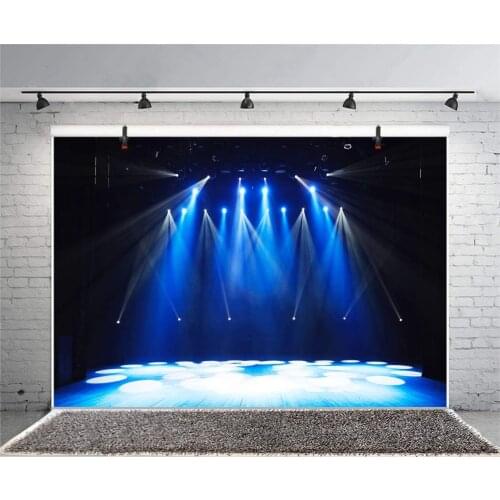 Stage Concert Photography Backdrop Night Show Entertainment Disco Party Club Spotlight Lights Background for Adult Portrait