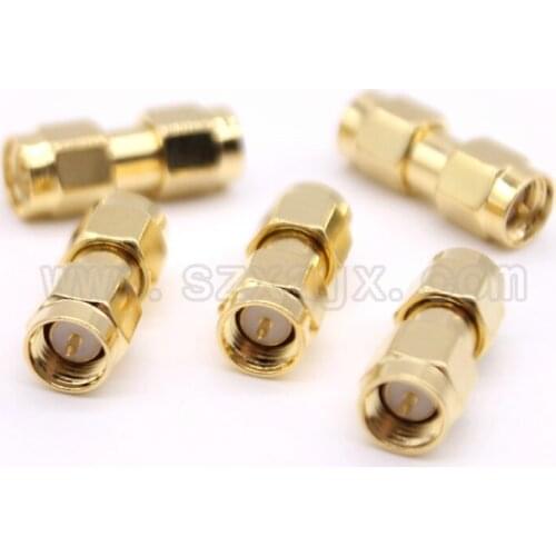 JX connector wholesale 100PCS SMA to SMA connector SMA male to SMA male straight adapter screw the needle connector