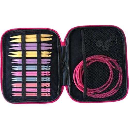 1Set ABS Circular Knitting Needles Interchangeable Crochet Needles with Case for Any Crochet Patterns & Yarns